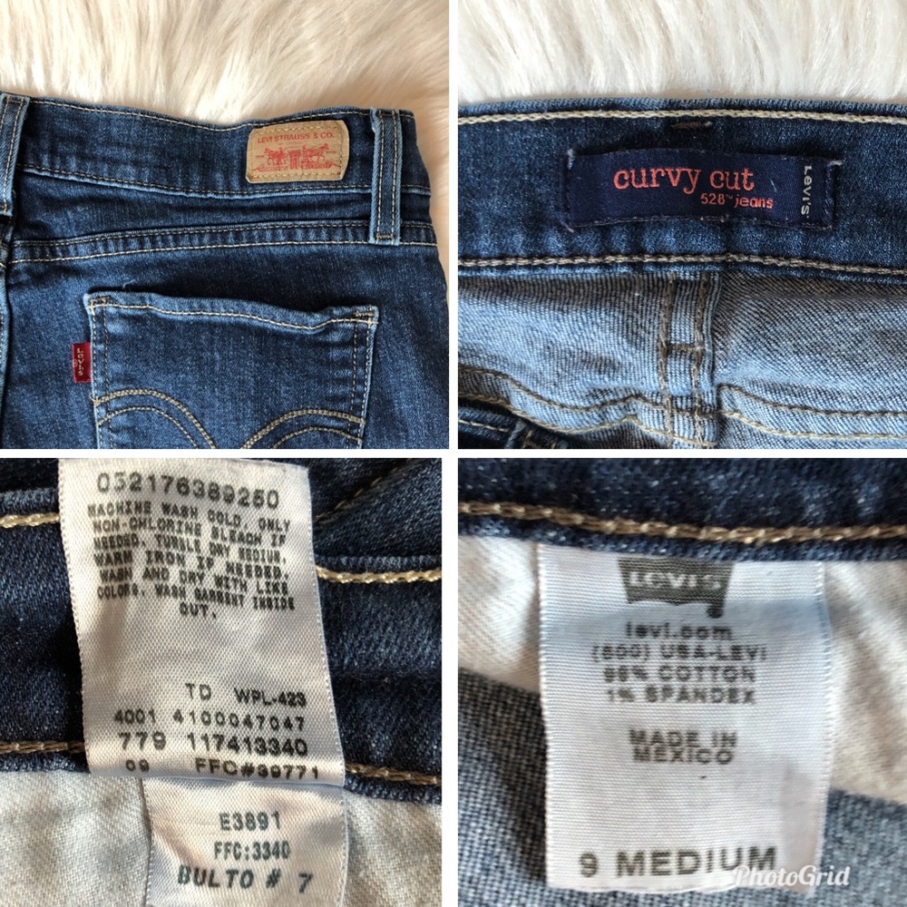Levi’s Junior’s Curvy Cut 528 Bootcut Jeans, 9 Med - Picture 8 of 8
